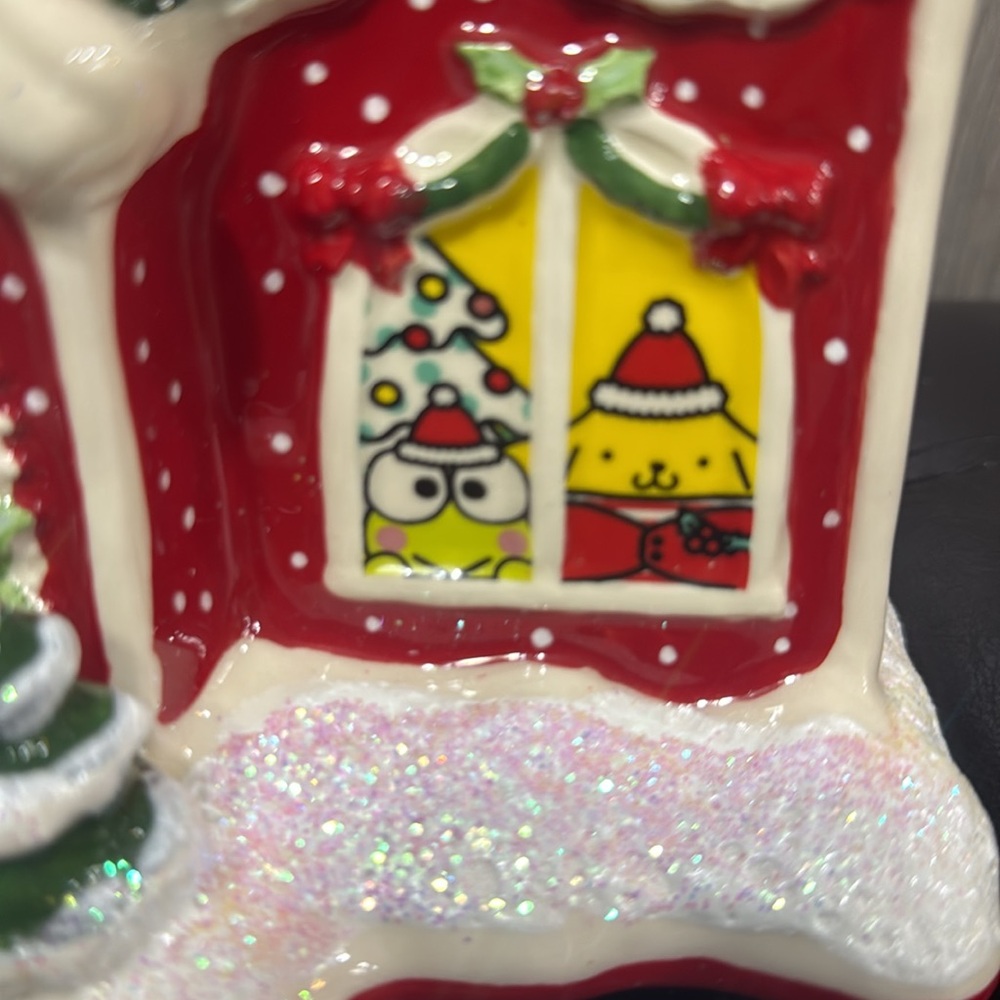 Blue Sky Clayworks Hello Kitty & Friends Red Christmas Gingerbread Candle House - Picture 3 of 14